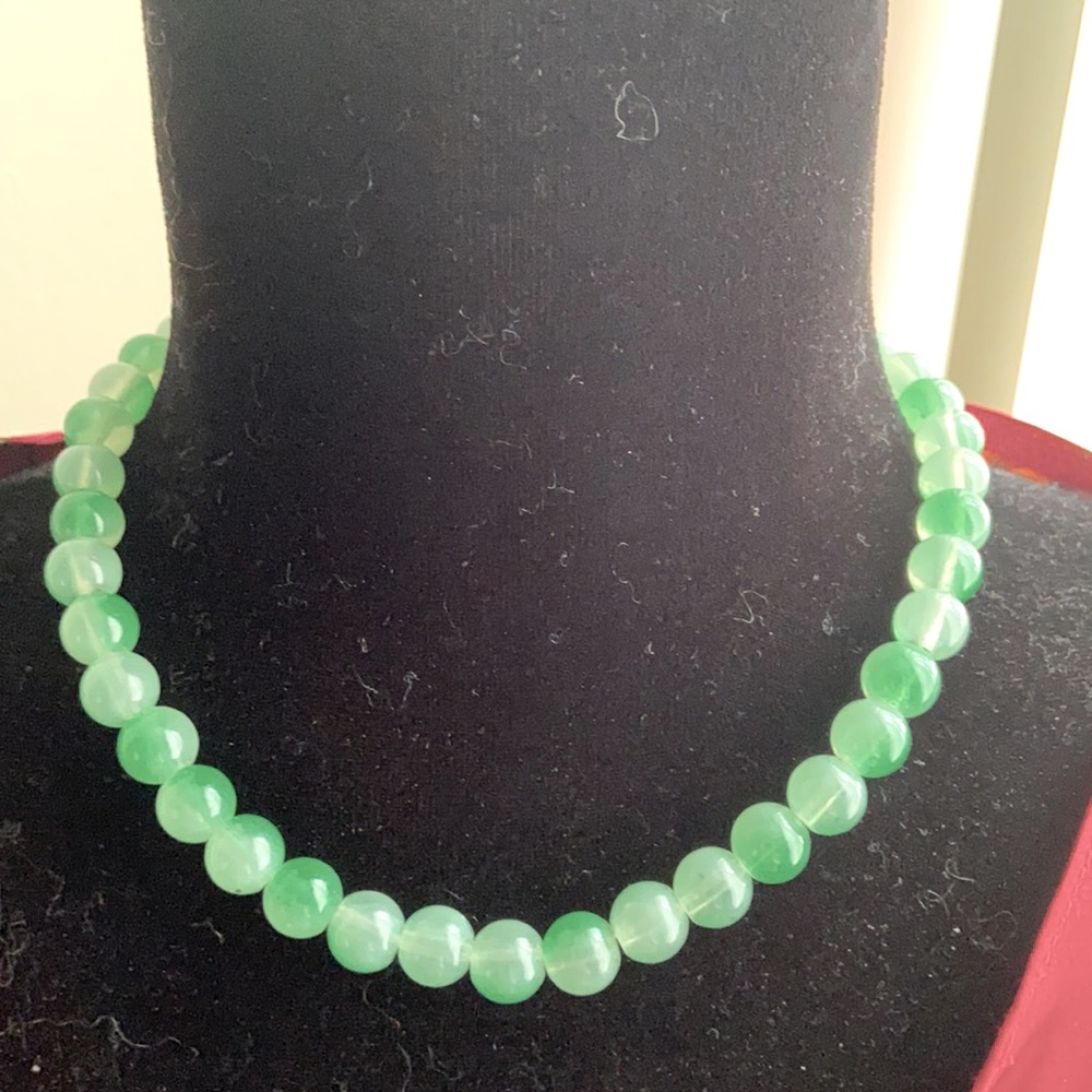 Natural Green Gemstone Beads Necklace
